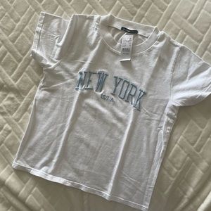 Brandy Melville New York T-shirt White Brand New w Tags